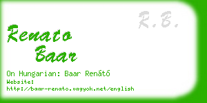 renato baar business card